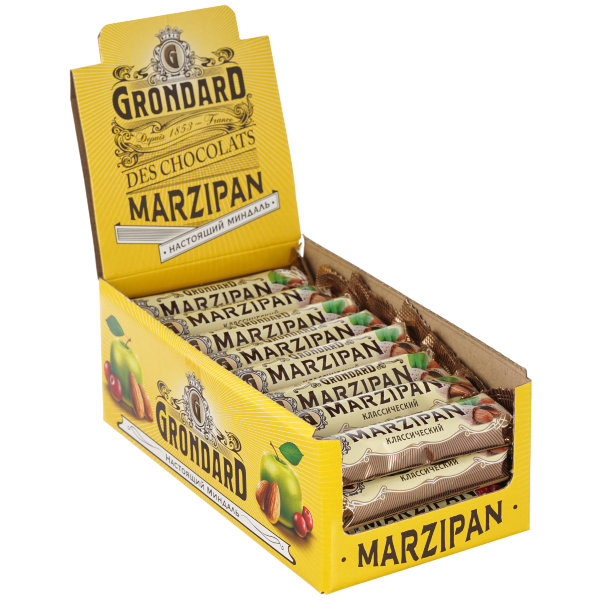 №1 TM Grondard     (9389) Батончики глазированные Марципановые Классика, (24шт по 50г)      в Первоуральске
