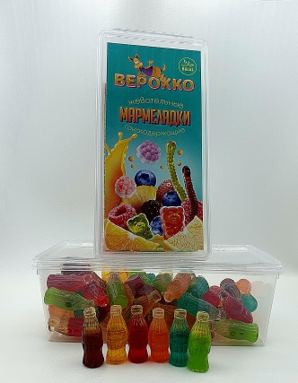№2 Жевательный мармелад Бутылочки МИКС, 250г      в Первоуральске