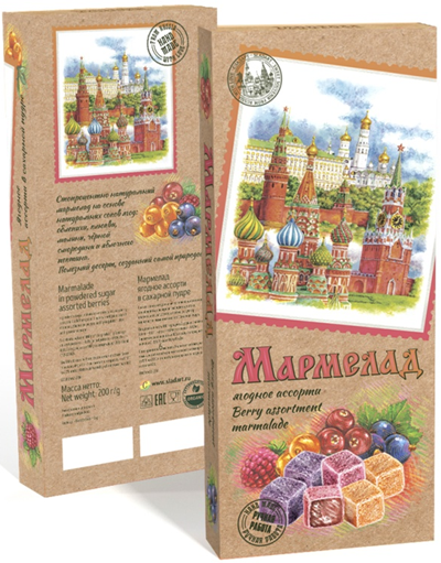  Сладарт Мармелад Ассорти ягодное в сахарной пудре, 200г    в Первоуральске